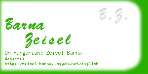 barna zeisel business card